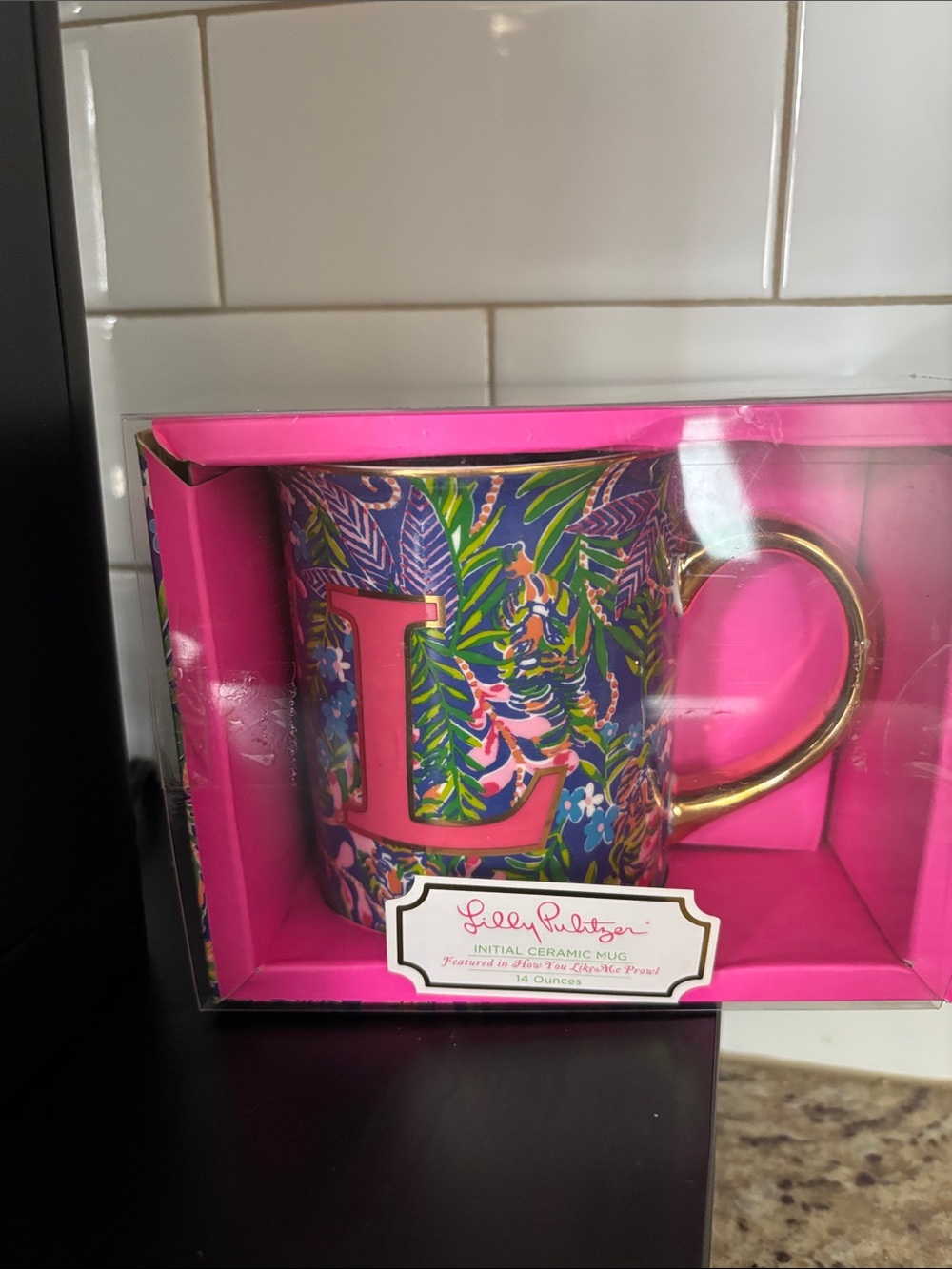 Lilly Pulitzer Initial  “L” Ceramic Mug